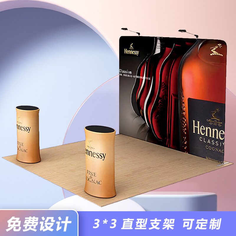 快幕秀展架 快展展架铝合金背景墙立式海报架子广告展架 广告立牌