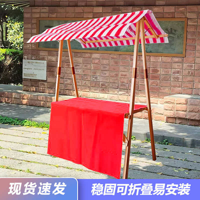市集展示架木质活动棚架移动小摊位售货车集市摆摊货架夜市地摊车